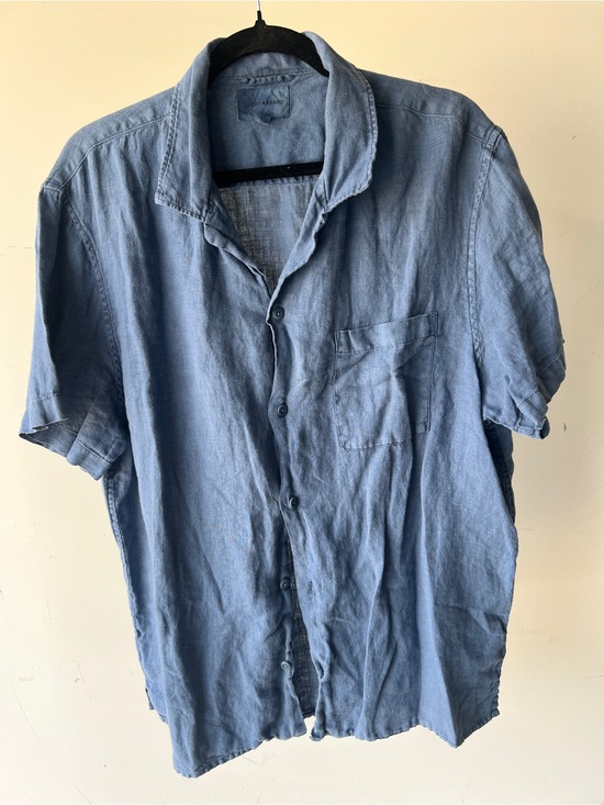 Lucky Brand Other - Lucky Brand Men's Short-Sleeve Button-Down Shirt in Dusty Blue
